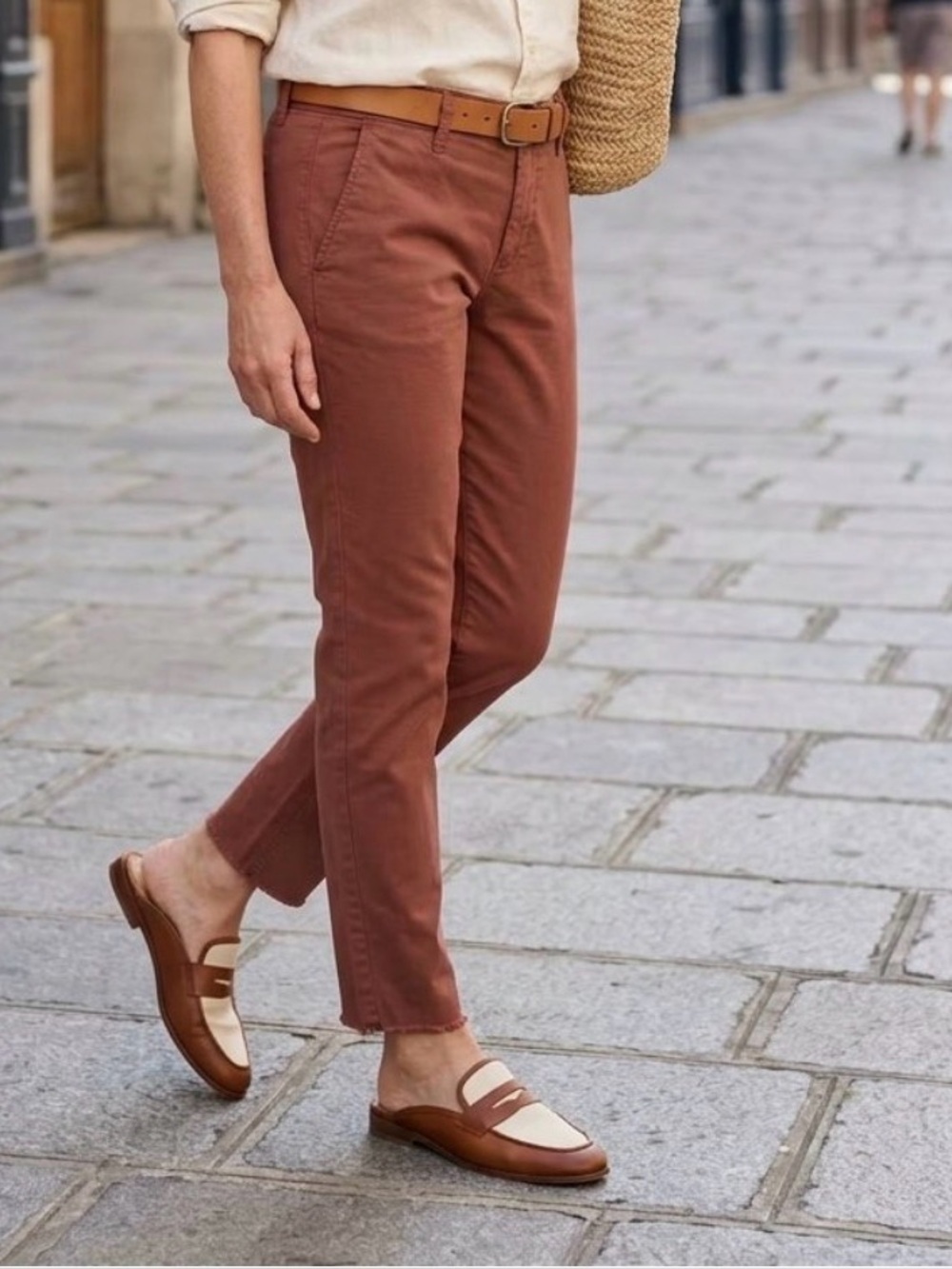 🆕FRANK & EILEEN Wicklow Italian Chino Terracotta
